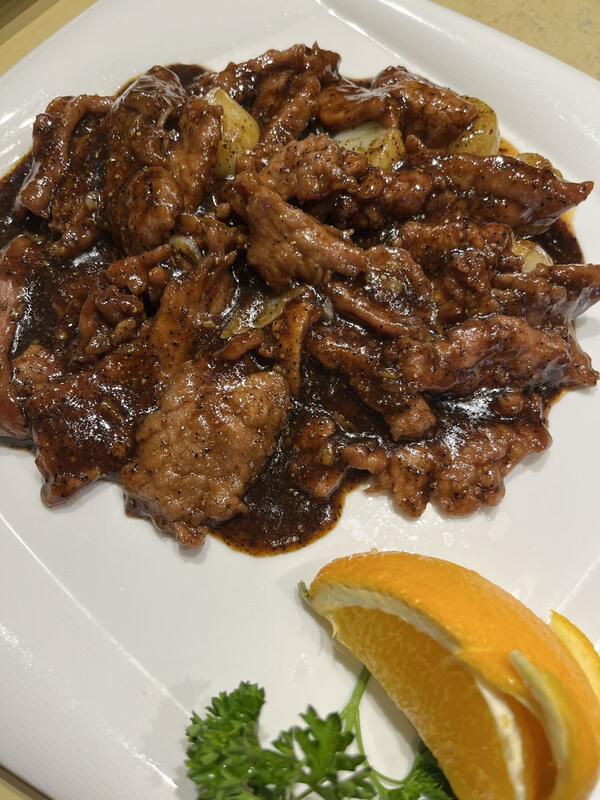 Szechwan beef and scallops[spicy]
